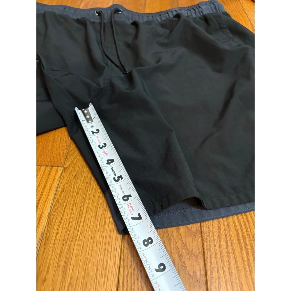 Spyder Swim Trunks Mens XXL Black Gray Mesh Lined Board Shorts 7 Inch Inseam